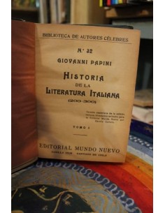 Historia de la Literatura Italiana (200-300). Tomo 1 (Usado)