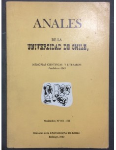 Anales de la Universidad de Chile. Noviembre 1980, n° 161-162 (Usado)