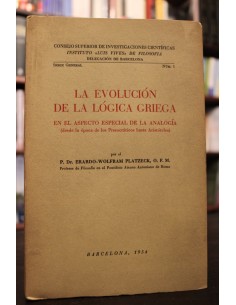 De la evolución de la lógica griega (Usado)