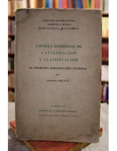 Cartilla elemental de catalogación y clasificación. N.º 1 año 1963 (Usado)