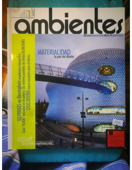Revista Ambientes N.º 41 Materialidad la piel del diseño (Usado) Revista Ambientes N.º 41 Materialidad la piel del diseño (Usado)
