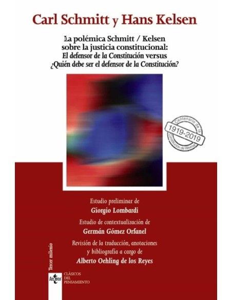 La polémica Schmitt/Kelsen sobre la justicia constitucional: El defensor de la constitución versus q (Nuevo) La polémica Schmitt/Kelsen sobre la justicia constitucional: El defensor de la constitución versus q (Nuevo)