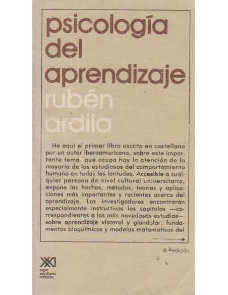Psicología del aprendizaje (Usado)