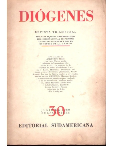 Diógenes Revista de Filosofía N 30 (Usado) Diógenes Revista de Filosofía N 30 (Usado)