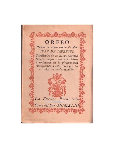 Orfeo. (Usado) Orfeo. (Usado)