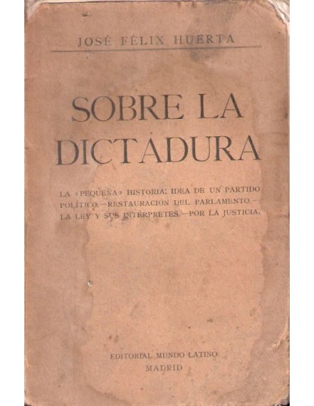 Sobre la dictadura (Usado) Sobre la dictadura (Usado)