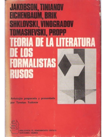 Teoría de la literatura de los formalistas rusos (Usado)