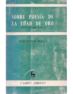 Sobre poesía de la edad de oro. (Usado)