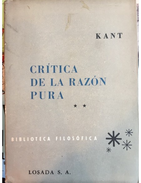 Crítica de la razón pura (tomo II) (Usado) Crítica de la razón pura (tomo II) (Usado)