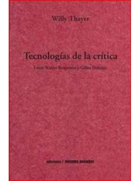Tecnologías de la crítica (Nuevo)