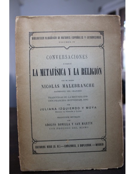 Conversaciones sobre metafísica y la religión (Usado)