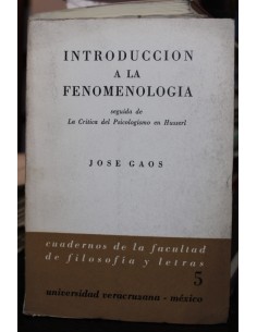 Introducción a la fenomenología (Usado)
