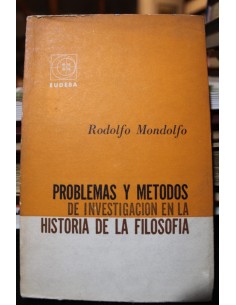 Problemas y métodos de investigación en la historia de la filosofía (Usado)