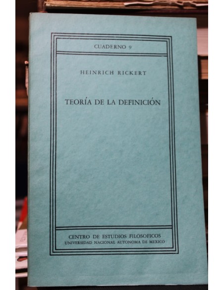 Teoría de la definición (Usado) Teoría de la definición (Usado)