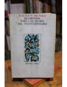 Elementos para una teoría del texto literario (Usado)